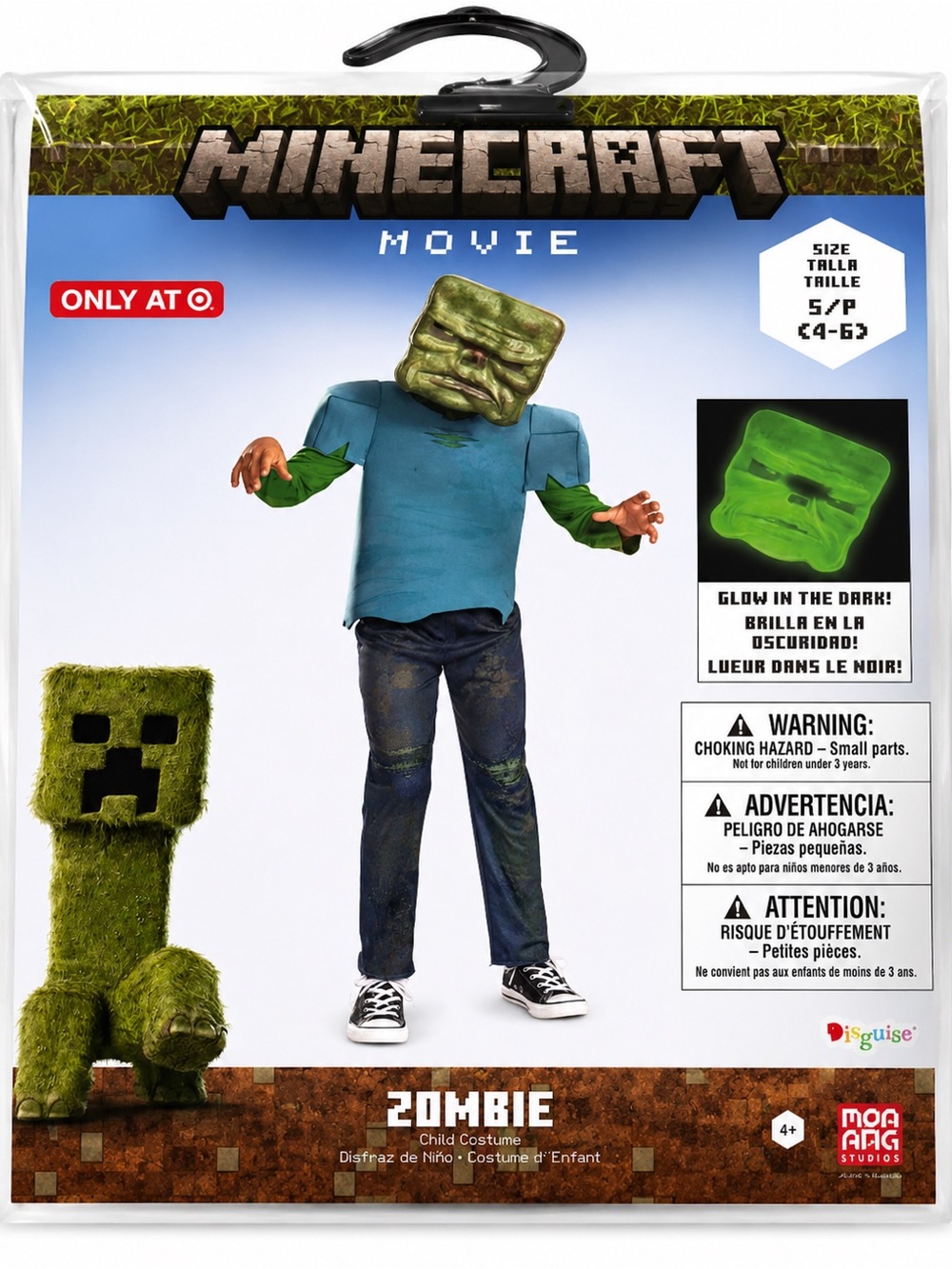 Movie Glow-in-the-Dark Green Zombie Kids Costume